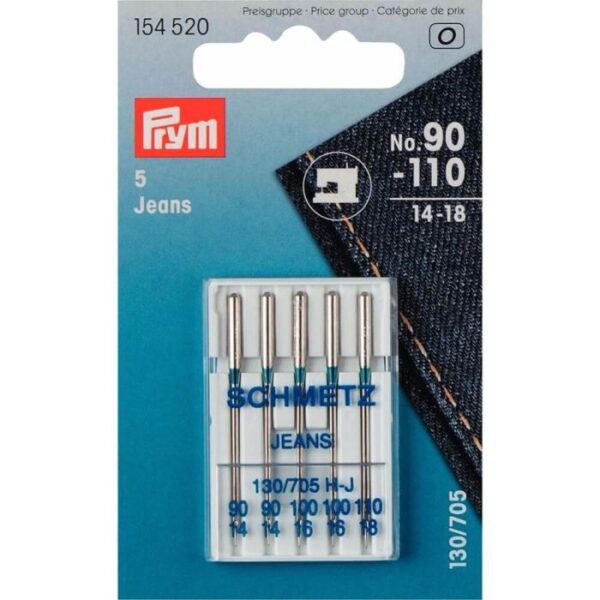Naaimachinenaalden met vlakke kolf Jeans Nr. 90-110