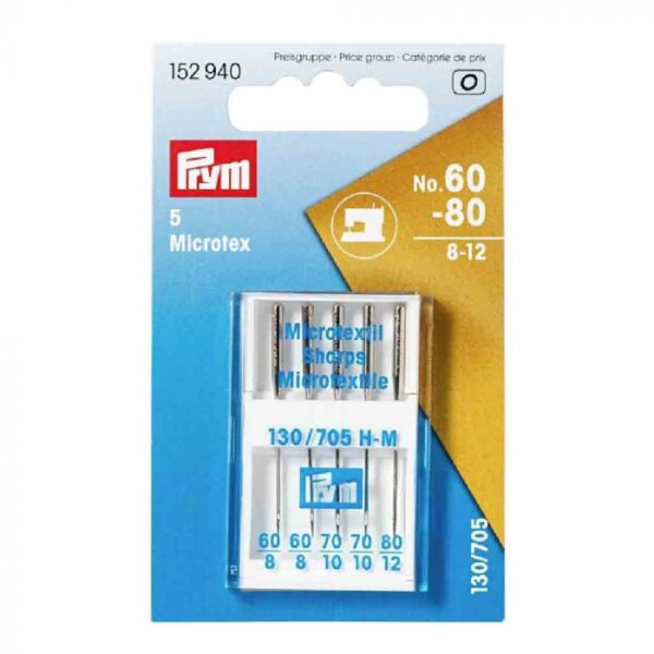 Naaimachinenaalden met vlakke kolf Microtex Nr. 60-80
